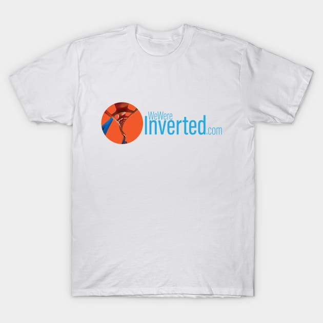 We Were Inverted Logo | Orange Circle | Blue Text T-Shirt by We Were Inverted